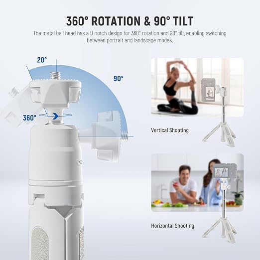 NEEWER Basics Mini Desk Selfie Stick Tripod Compatible - Image 3