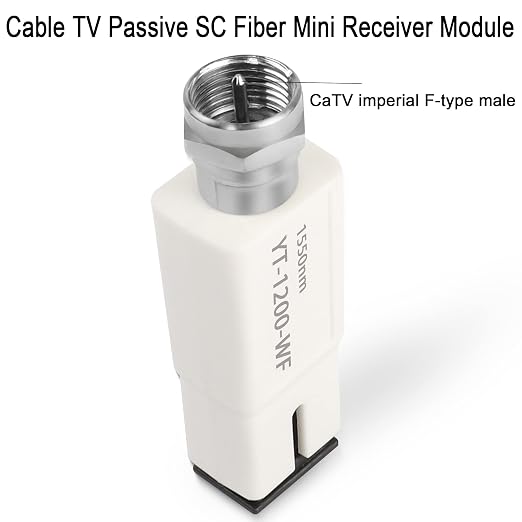 QIANRENON Cable TV Passive Fiber Mini Receiver Module 1550nm SC/APC to F-Head - Image 3