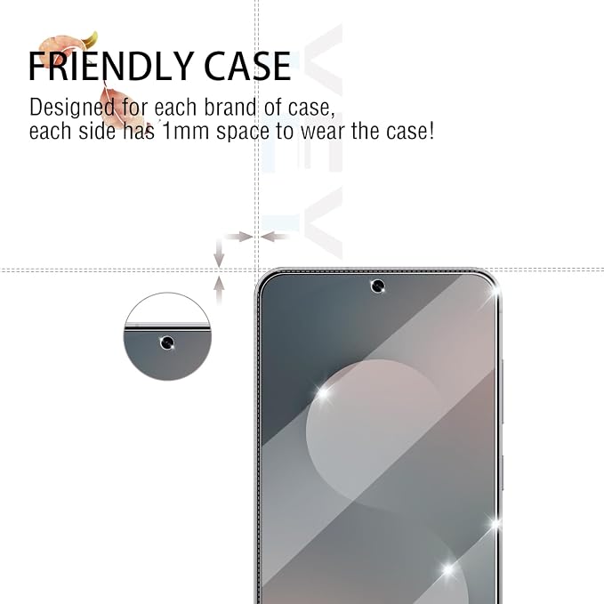 Screen Protector for Samsung Galaxy S25 FE, Tempered Glass & Camera Lens - Image 4