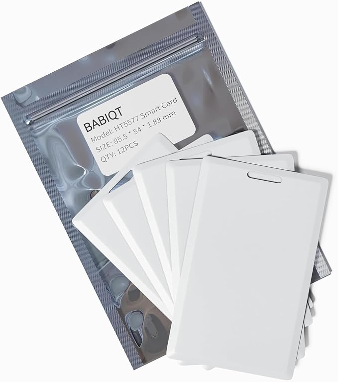 12 PCS T5577 Thick Smart Cards, Contactless 125khz RFID Rewritable Proximity by BABIQT