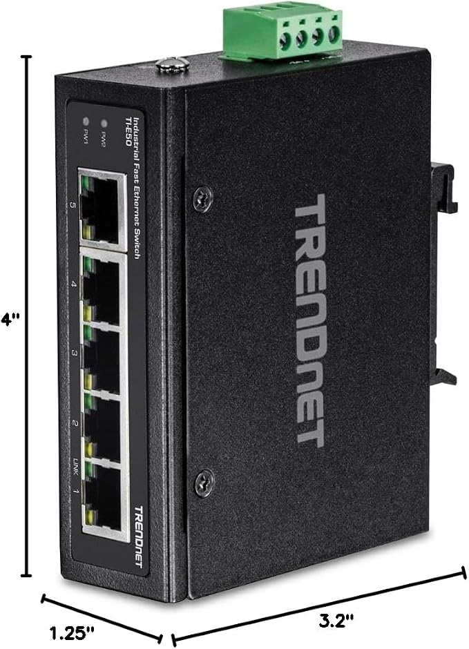 TRENDnet 5-Port Industrial Fast Ethernet DIN-Rail Switch, 5 x Fast Ethernet - Image 13