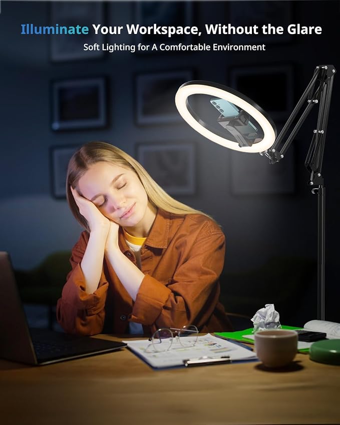 UBeesize 12" Ring Light Tripod for iPhone, Live Streaming, Photography - Image 5
