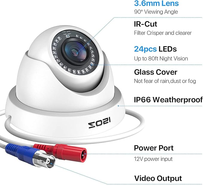 ZOSI 3K Lite 16 Channel Home Security Camera System, 8 x 1080P Indoor Outdoor - Image 4