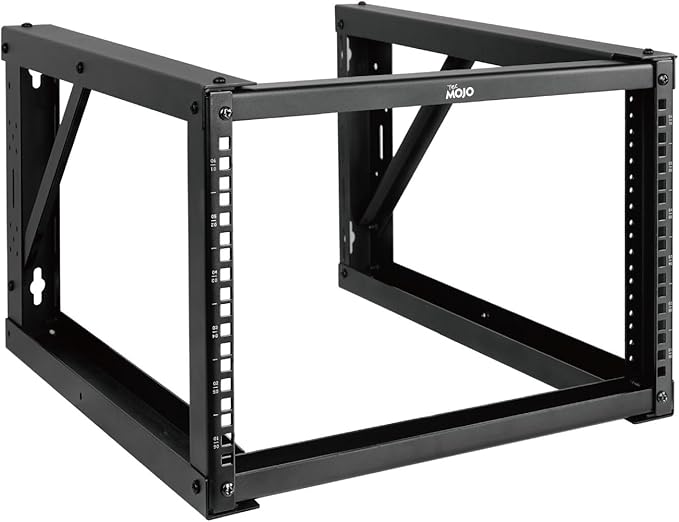 Tecmojo 6U Wall Mount Rack, Wall Mount Network Rack 24.8in Depth, Open Frame by Tecmojo