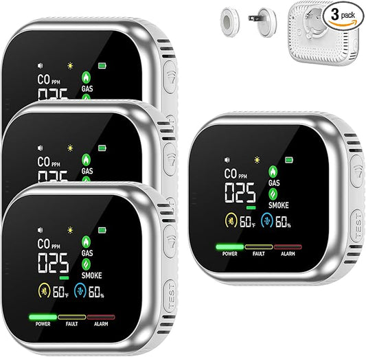 6 in 1 Indoor Air Quality Monitor, Portable Real-Time by WBQHEC