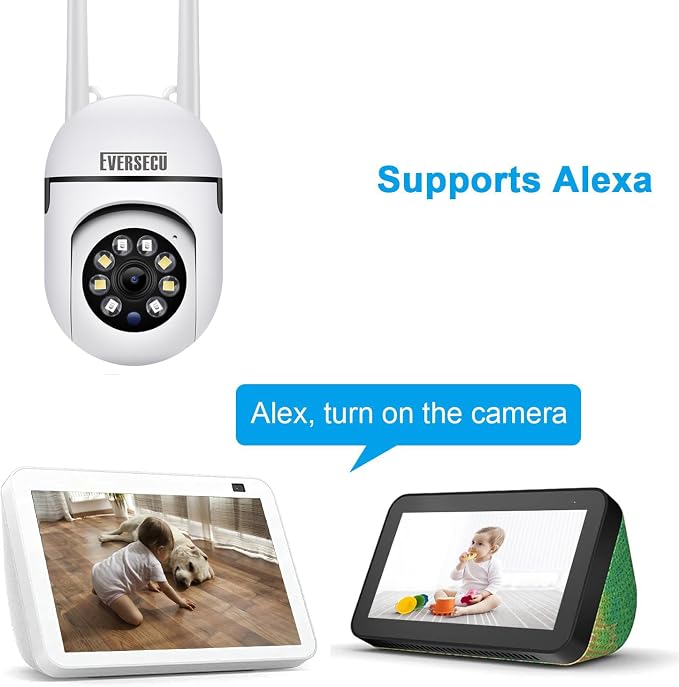 EVERSECU 2K 3MP Outdoor WiFi PTZ Security Camera, 5G WiFi, Auto Tracking - Image 4