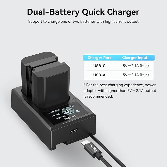 SmallRig Replacement Camera Battery Charger Set - Image 5
