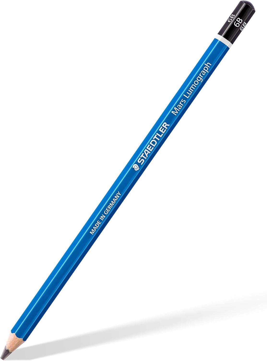STAEDTLER Mars Lumograph Art Drawing Pencils (Graphite, 12 Pack in Metal Case) with Double Hole Pencil Sharpener