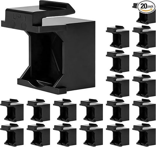 20-Pack Blank Keystone Jack Insert by Togconn