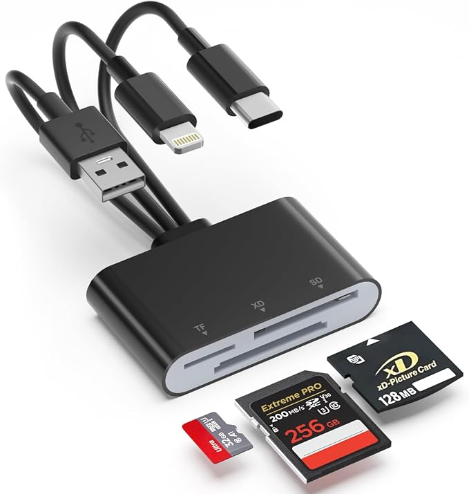 XD Card Reader for Olympus Fujifilm, 3-in-1 XD Picture Card Adapter by Ardaddyn