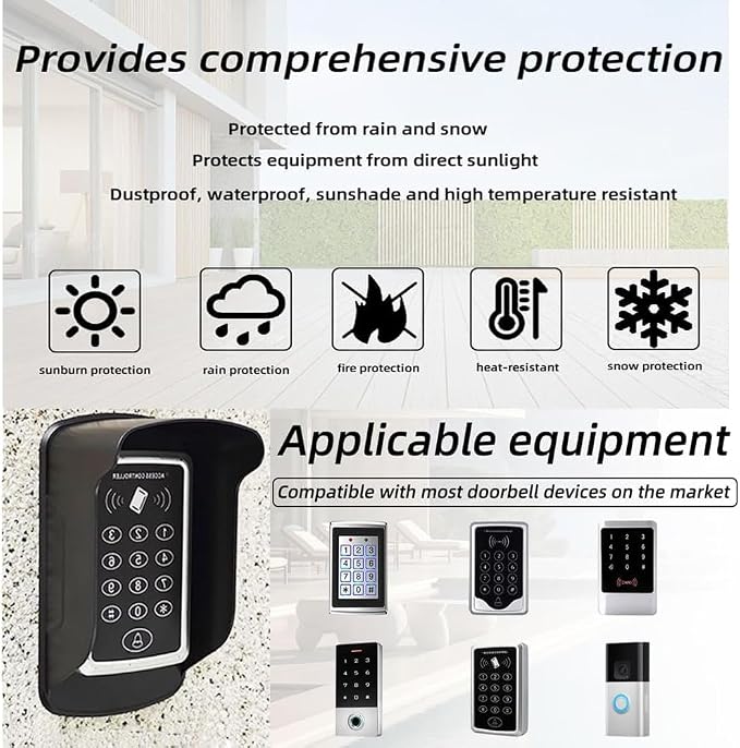 Ring Doorbell Cover Weatherproof, Access Control Protector, - Image 5