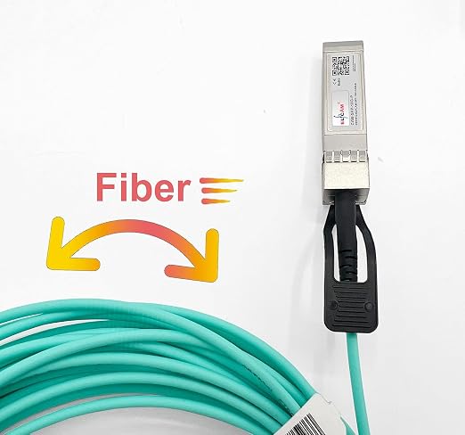 Elfcam® - 0.5m/1.64ft 10G Active Optical Cable AOC OM3 SFP+ to SFP+ 10Gbps - Image 5