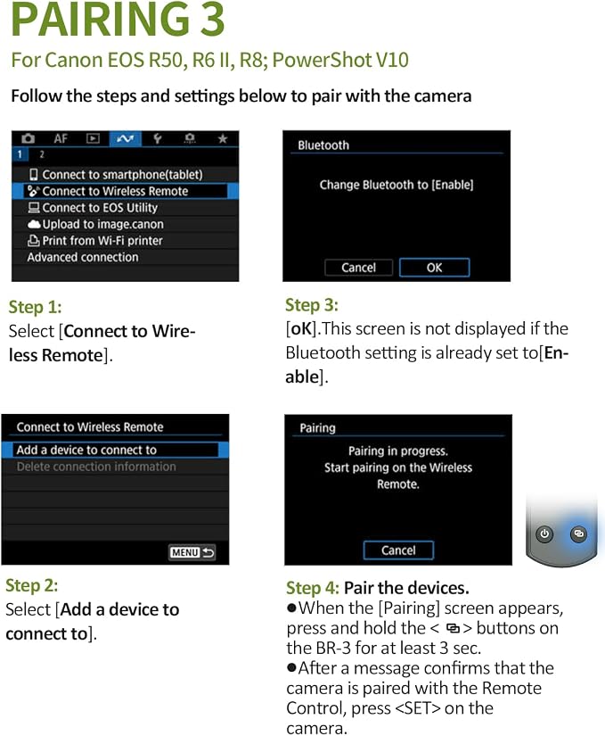 for Canon Camera Remote Control, Hanpusen Rechargeable Wireless Shutter Release - Image 9
