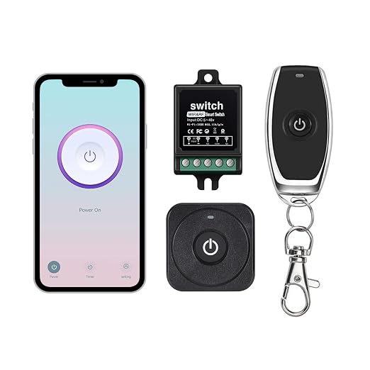 Mini12v WiFi Smart Switch, Dry Contact 5-48v Rf Wireless Remote Control Dc 12v by SRDKG
