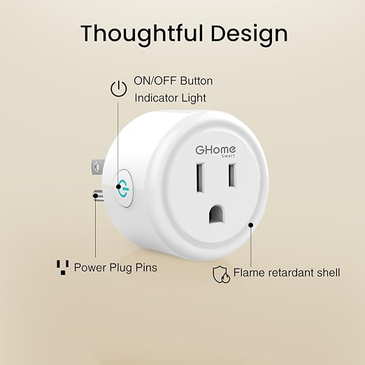 GHome Smart Plug Matter 15A, WiFi Smart Plugs Compatible - Image 8