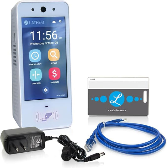 Lathem Touch-Free Wi-Fi Time Clock System w/ 15 Badges by Lathem