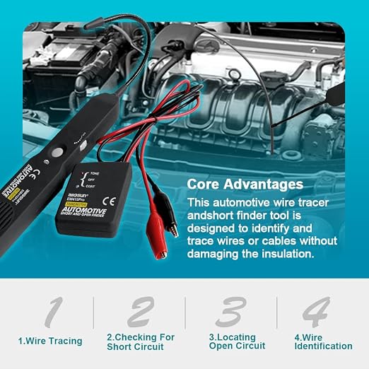 allsun EM415Pro Automotive Wire Tracker, Short and Open Circuit Finder Tester - Image 4