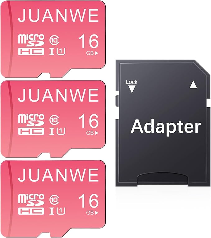 JUANWE 16GB Micro SD Card 3 Pack microSDHC Memory Card by JUANWE