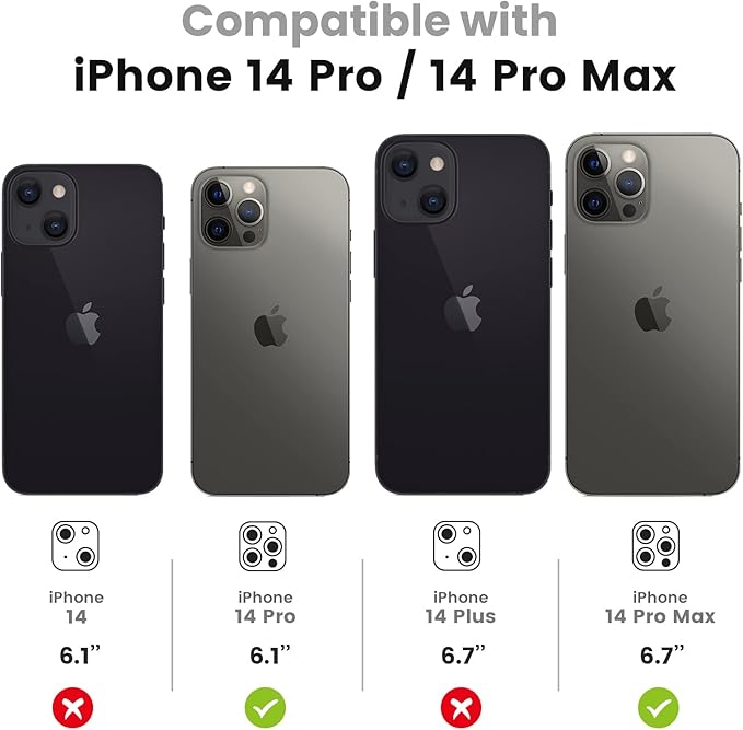 Tensea for iPhone 14 Pro / 14 Pro Max Camera Screen Protector, Tempered Glass - Image 2