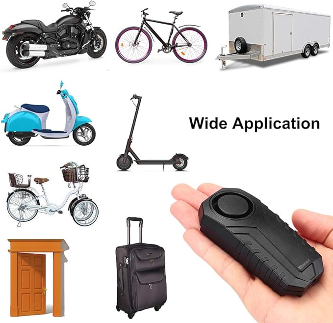 Wsdcam 113dB Bike Alarm Wireless Vibration Motion Sensor Waterproof Motorcycle - Image 6