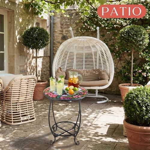 Cinnvoice Outdoor Side Table Small End Patio Porch Table - Image 2