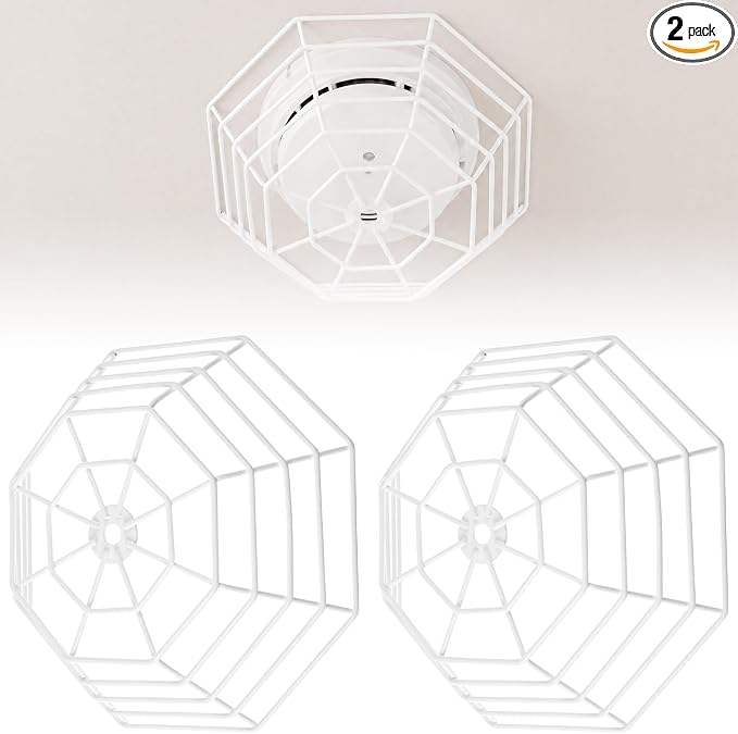 Blulu 2 Pcs Octagonal Smoke Detector Cover Stopper, Smoke Alarm Cage, 8.25 Inch by Blulu
