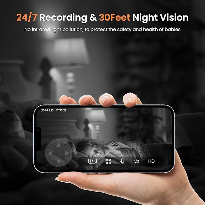 AMOROM Indoor Camera for Home Security 360°, 1080p Pet Cameras - Image 3