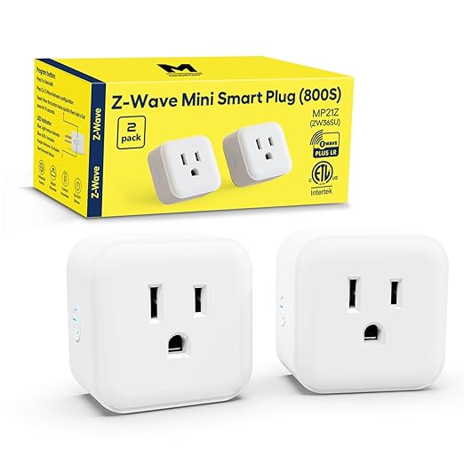 Minoston Smart Plug, Mini Plug-in Z-Wave 800 Series Socket by Minoston