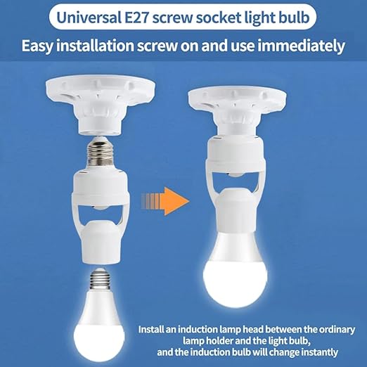 E26/E27 Motion Sensor Light Socket Adapter – Smart Screw-in Bulb Holder - Image 5