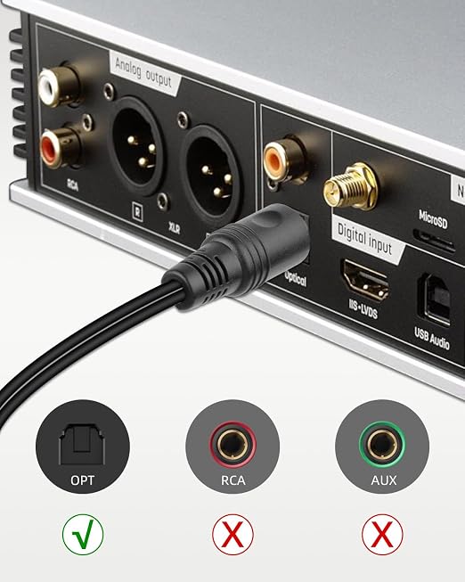 Digital Optical Audio Splitter 1 in 2 Out, Toslink Fiber Optic 1 Male to 2 Male - Image 2