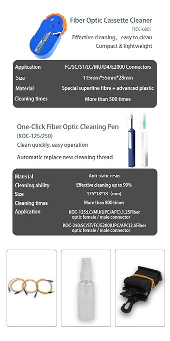 TLT-15D FTTH Loss Test Kit, 200x Mini Scope, 800~1700nm Fiber Optic Power Meter - Image 7
