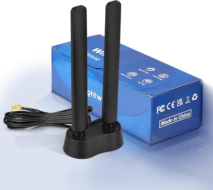 Eightwood 9dBi WiFi 6E Antenna Tri-Band 6GHz 5GHz 2.4GHz Magnetic Base WiFi - Image 6