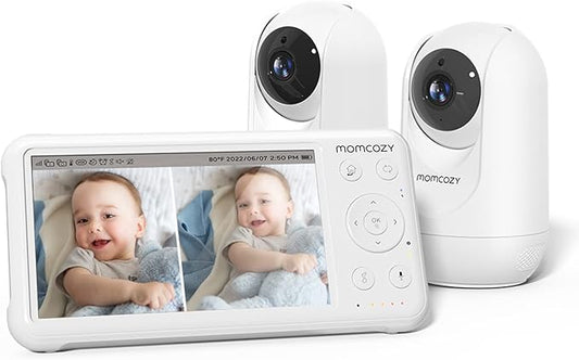 Momcozy Baby Monitor with 2 Cameras 5’’ 1080P Split Screen Video Baby Monitor by Momcozy