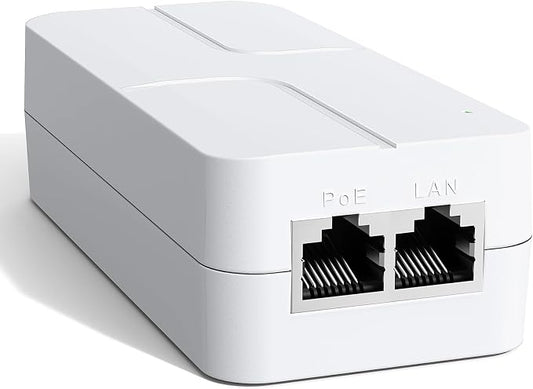 2.5Gb PoE+ Injector 30W, VunLink Single Port Power Over Ethernet Adapter by VunLink