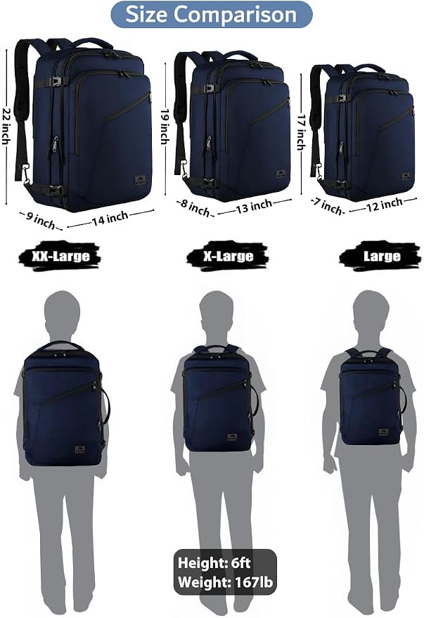 MATEIN Weekender Backpack, Large Capacity Travelling Suitcase Backpack - Image 7