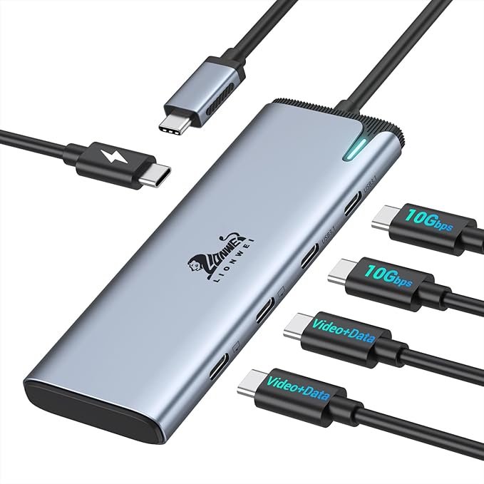 LIONWEI USB C Splitter Dual Monitors by LIONWEI