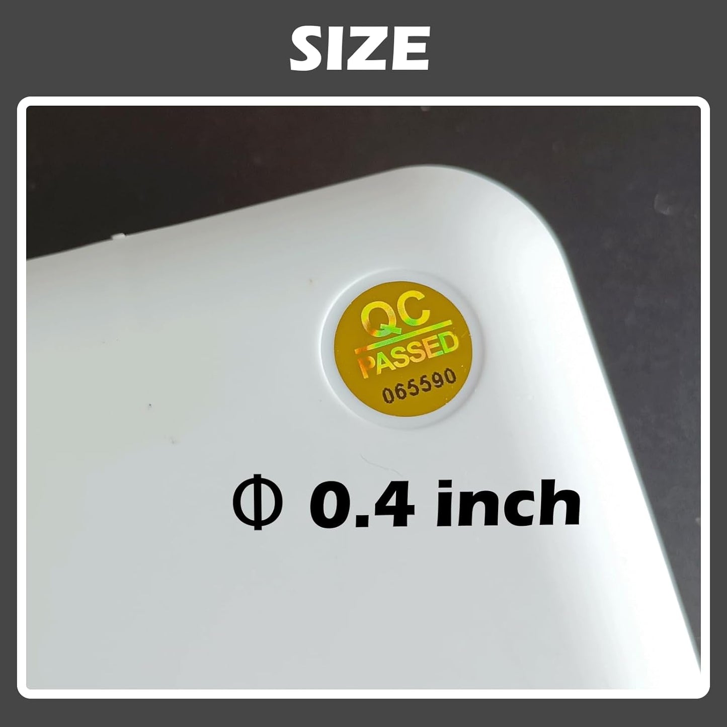 2300pcs QC Passed Tamper Proof Hologram Stickers High Security Labels Warranty Void Seal with Unique Serial Number (0.4 inch,Gold)