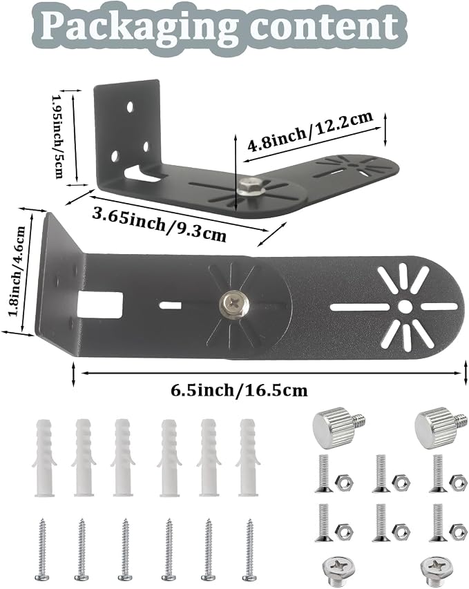 4Pack Metal Swivel Wall Mount Bracket - Image 5