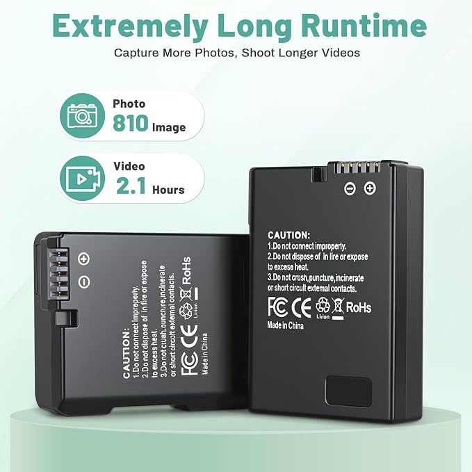 EN-EL14 EN-EL14a Battery and Dual LED Charger Compatible - Image 4