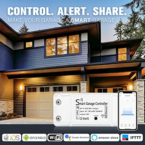 AGSHOME Smart Wi-Fi Garage Door Opener Remote, APP Control, Compatible - Image 2