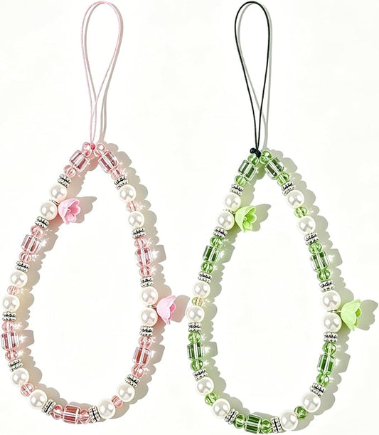 Phone Charm Strap Beaded Lanyard Camera Wrist Strap Phone Chain Wristlet Cute by Unknown