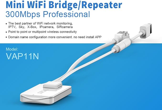 Vonets VAP11N-300 2.4GHz Mini WiFi Bridge Ethernet/WLAN to LAN Adapter/WLAN - Image 2