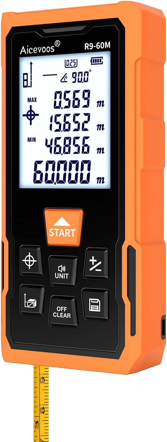 R9 Laser Measure 60m/196ft by Professionalelectriciantools