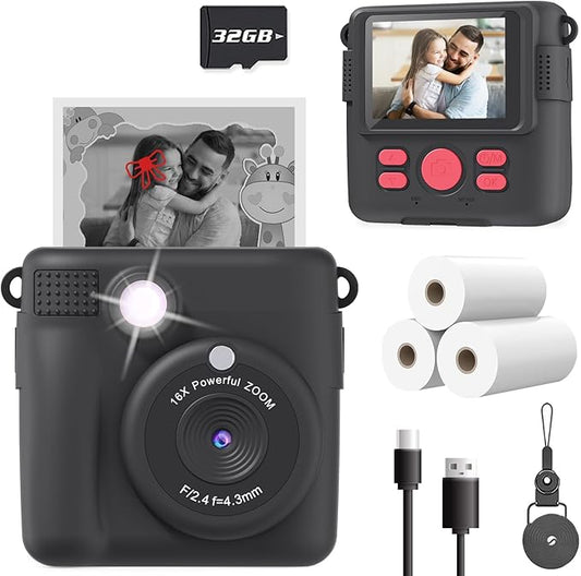 ESOXOFFORE Kids Camera Instant Print, Christmas Birthday Gifts by ESOXOFFORE