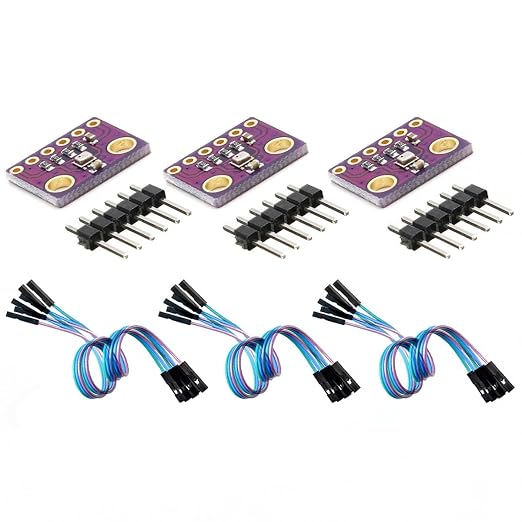 BME280 Sensor Module with Jumper Wires, 3-in-1 Temperature Humidity Barometric by HJHYUL