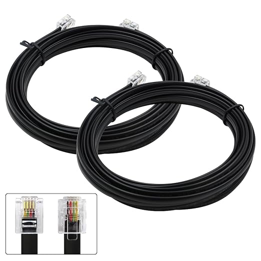 Phone Cable 15 Feet Telephone Line Cord by XANHAM