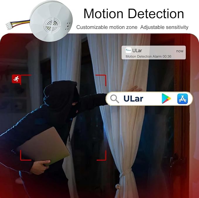 4K Ultra WiFi Hidden Camera, Smoke Detector Shaped Cameras - Image 4