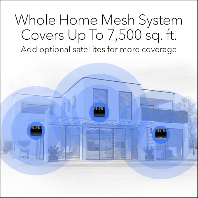 NETGEAR Nighthawk Tri-Band Whole Home Mesh WiFi 6E System – Router + 2 - Image 4
