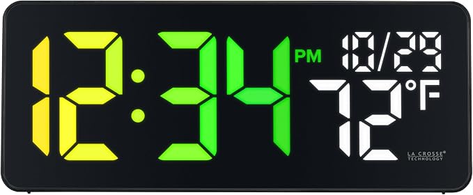 La Crosse Technology 513-1411 Color-Changing Digital LED Wall Clock - Image 8
