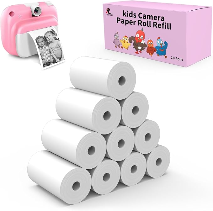 10 Rolls Kids Camera Paper Roll Refill by HUOJI